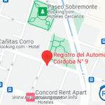 Mapa Registro Automotor 9 Córdoba Capital
