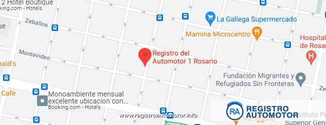 Mapa Registro Automotor 1 Rosario Santa Fe