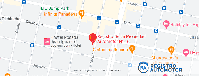 Mapa Registro Automotor 16 Rosario Santa Fe