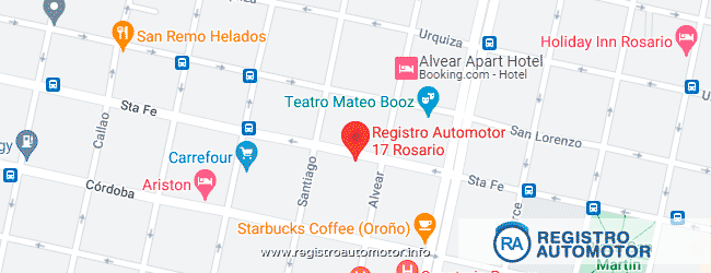 Mapa Registro Automotor 17 Rosario Santa Fe