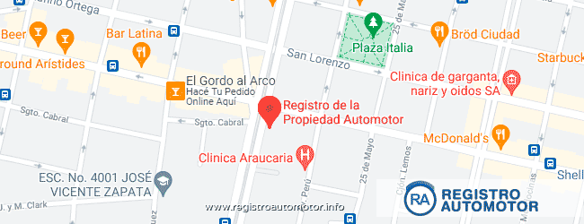 Mapa Registro Automotor 1 Mendoza