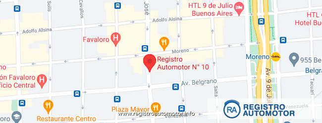 Mapa Registro Automotor 10 Capital Federal DNRPA