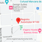 Mapa Registro Automotor 100 Capital Federal CABA