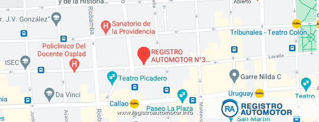 Mapa Registro Automotor 3 Capital Federal DNRPA