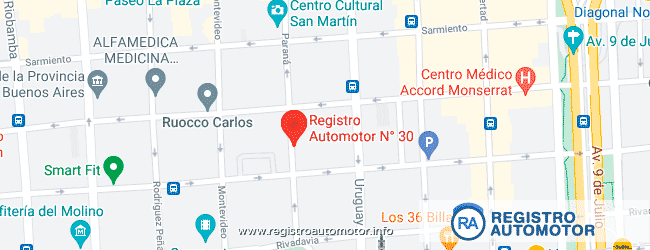 Mapa Registro Automotor 30 Capital Federal DNRPA