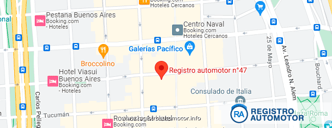 Mapa Registro Automotor 47 Capital Federal CABA