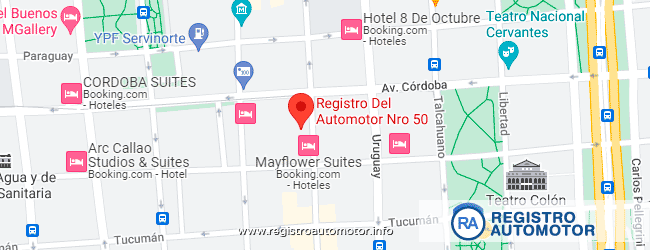 Mapa Registro Automotor 50 Capital Federal CABA