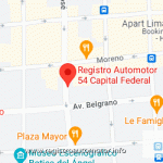 Mapa Registro Automotor 54 Capital Federal CABA