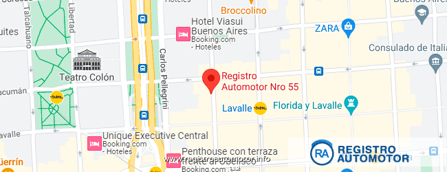 Mapa Registro Automotor 55 Capital Federal CABA
