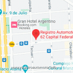 Mapa Registro Automotor 62 Capital Federal CABA