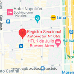 Mapa Registro Automotor 65 Capital Federal CABA