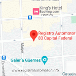 Mapa Registro Automotor 83 Capital Federal CABA