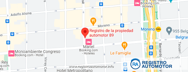 Mapa Registro Automotor 89 Capital Federal CABA