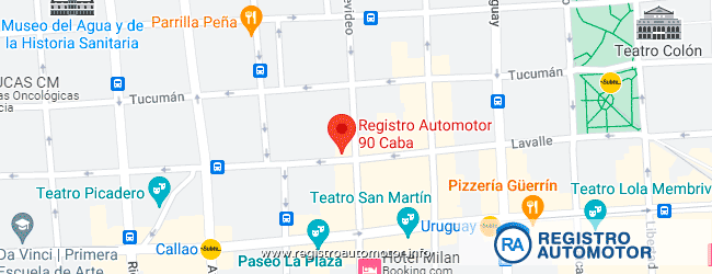 Mapa Registro Automotor 90 Capital Federal CABA