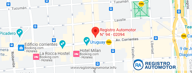 Mapa Registro Automotor 94 Capital Federal CABA