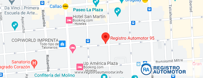 Mapa Registro Automotor 95 Capital Federal CABA