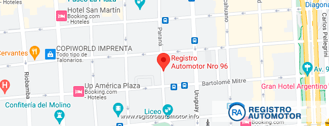 Mapa Registro Automotor 96 Capital Federal CABA