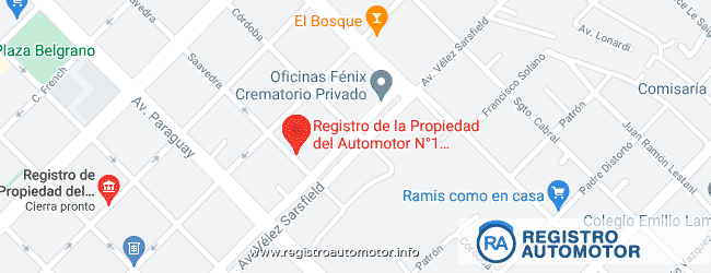Mapa Registro Automotor 1 Resistencia Chaco