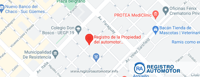 Mapa Registro Automotor 2 Resistencia Chaco