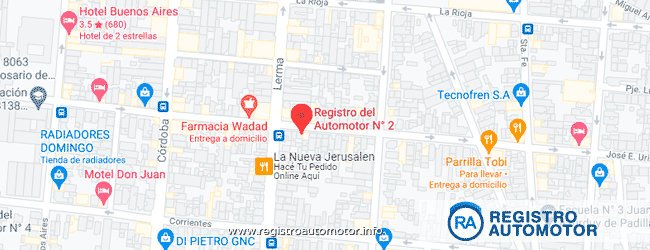 Mapa Registro Automotor 2 Salta