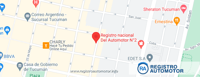Mapa Registro Automotor 2 Tucumán DNRPA