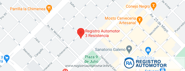 Mapa Registro Automotor 3 Resistencia Chaco