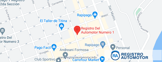 Mapa Registro Automotor 1 Formosa