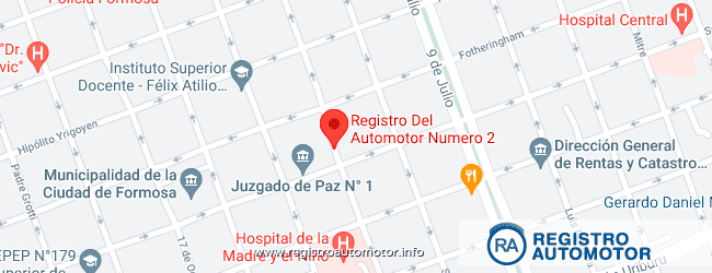 Mapa Registro Automotor 2 Formosa