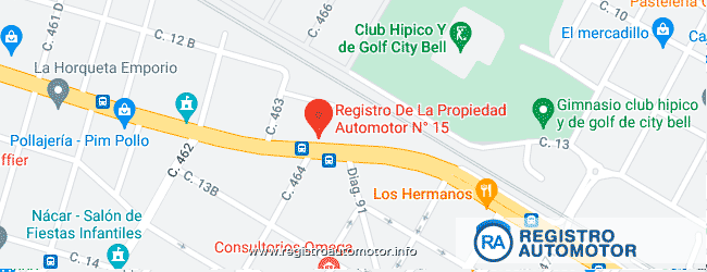 Mapa Registro Automotor 15 La Plata