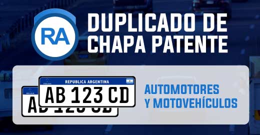 Duplicado de Chapa Patente DNRPA